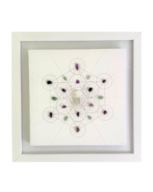 Mandala con cuarzos