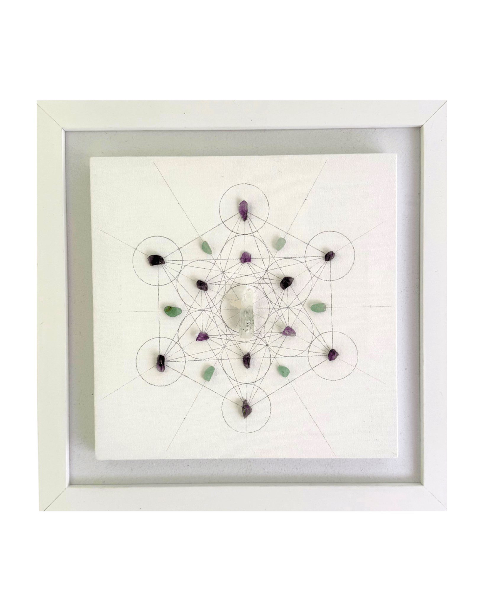 Mandala con cuarzos - Yubia Estelar