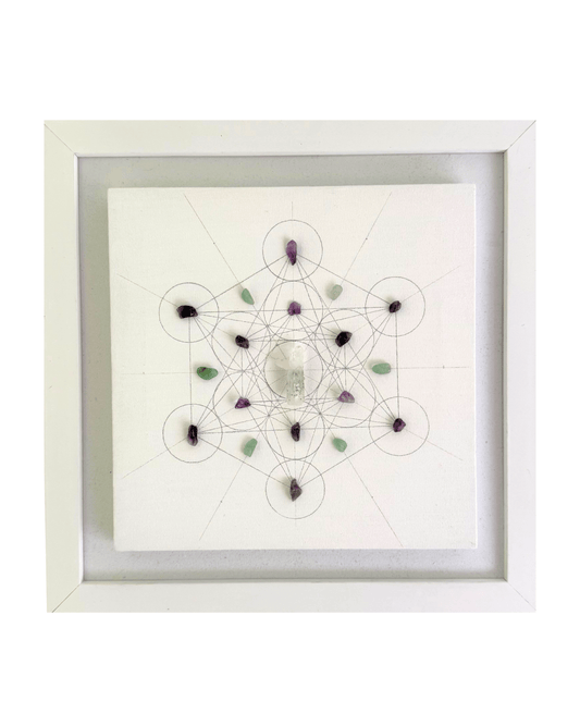 Mandala con cuarzos - Yubia Estelar